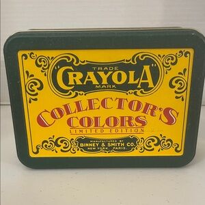 Vintage 1991 Crayola Collector's Colors Tin